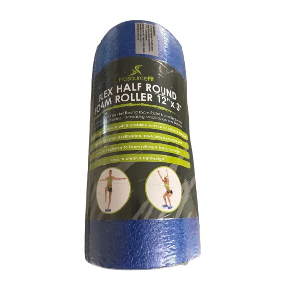 ProsourceFit Flex Half Round Foam Roller – 12" x 3" – Blue - Picture 1 of 4